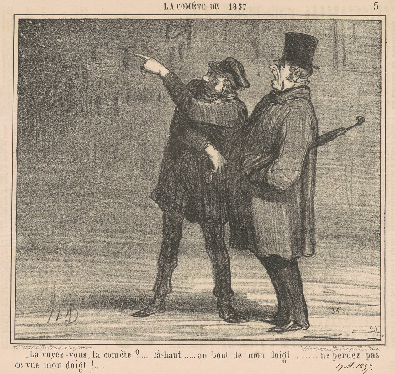 Ser du kometen? ... Där uppe ... av Honoré Daumier
