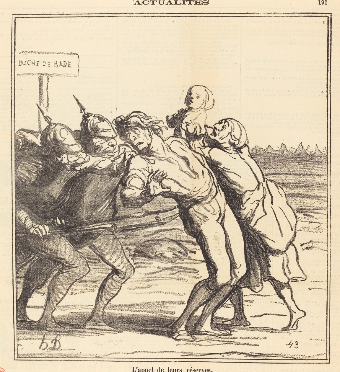 Uppmaningen av deras reserver av Honoré Daumier