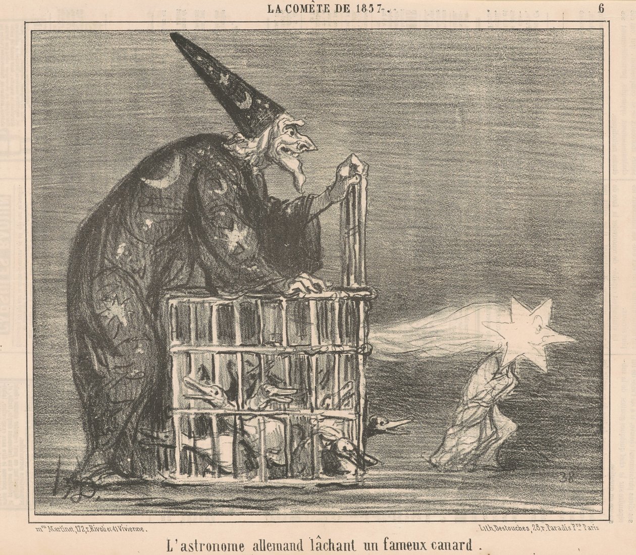 Den tyske astronomen släpper en... Anka av Honoré Daumier