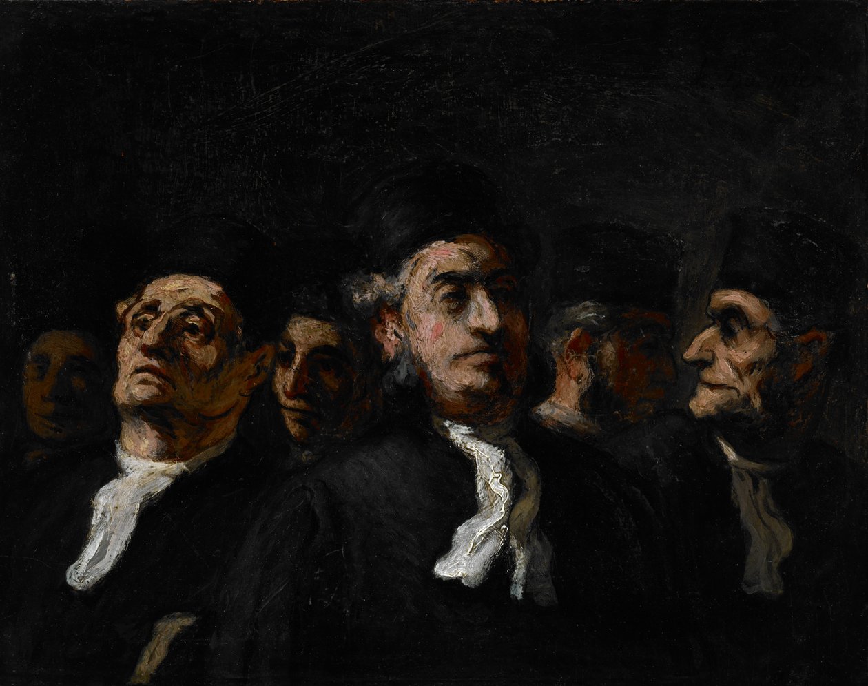 Advokatmöte, c.1860 av Honoré Daumier