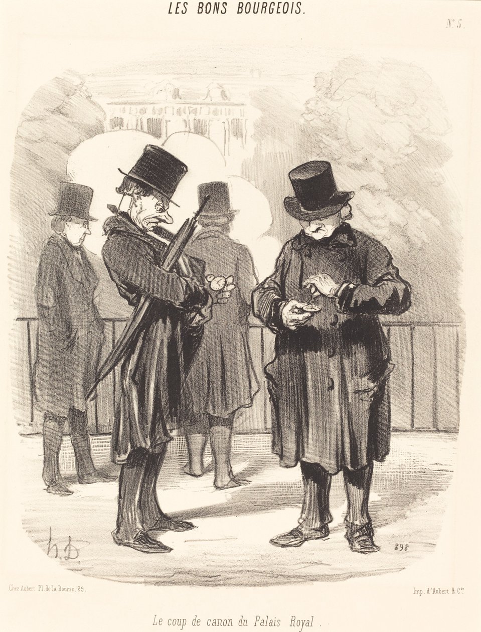 Kanonskottet från Palais-Royal av Honoré Daumier