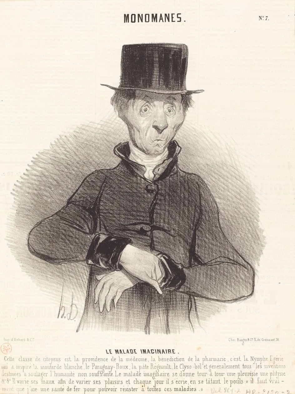 Inbillat sjuk av Honoré Daumier