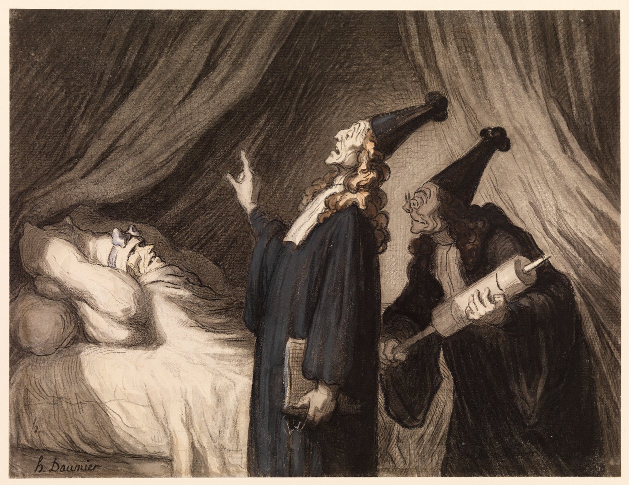 Inbillat sjuk av Honoré Daumier