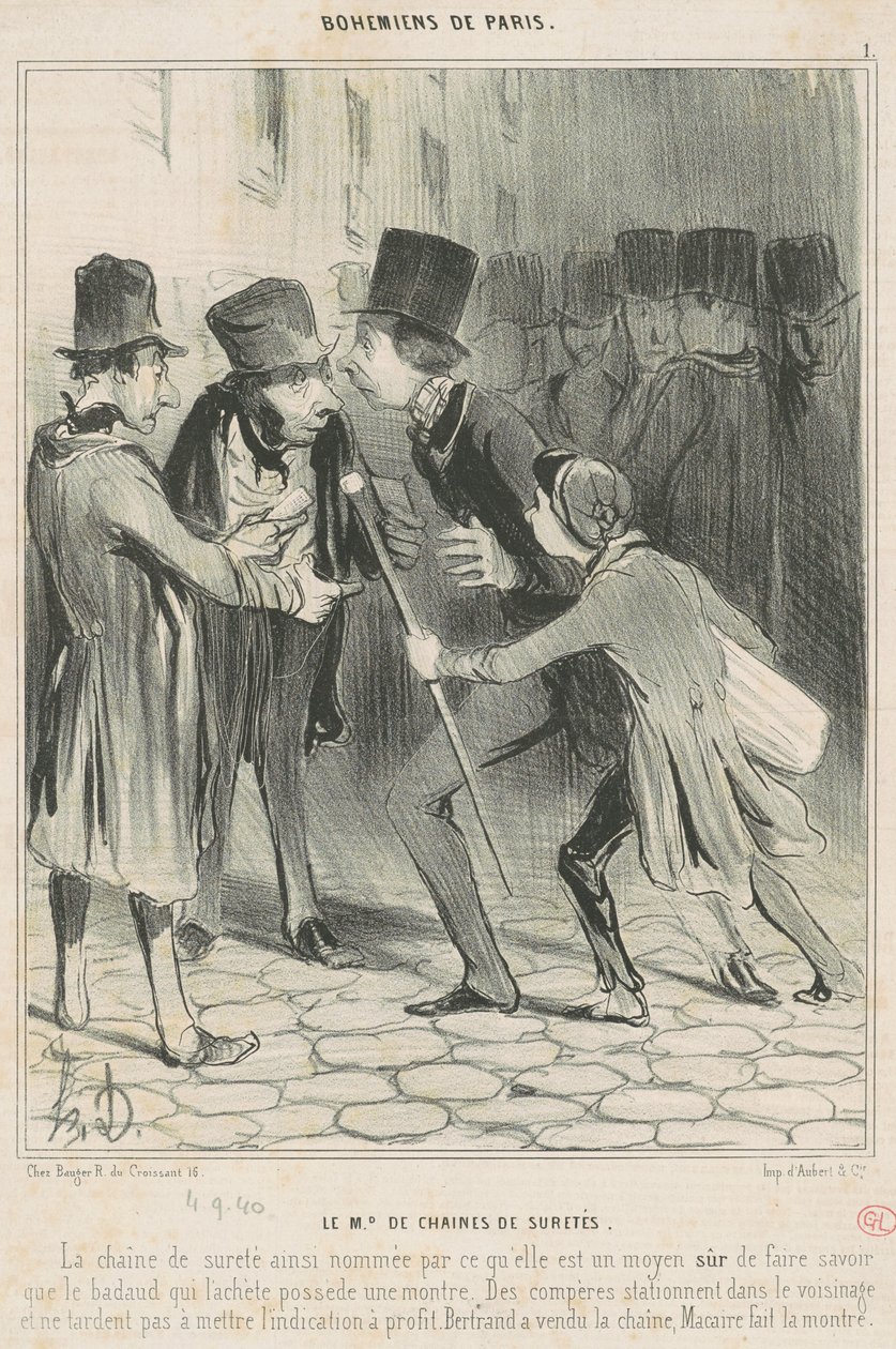 Säkerhetskedjors VD av Honoré Daumier