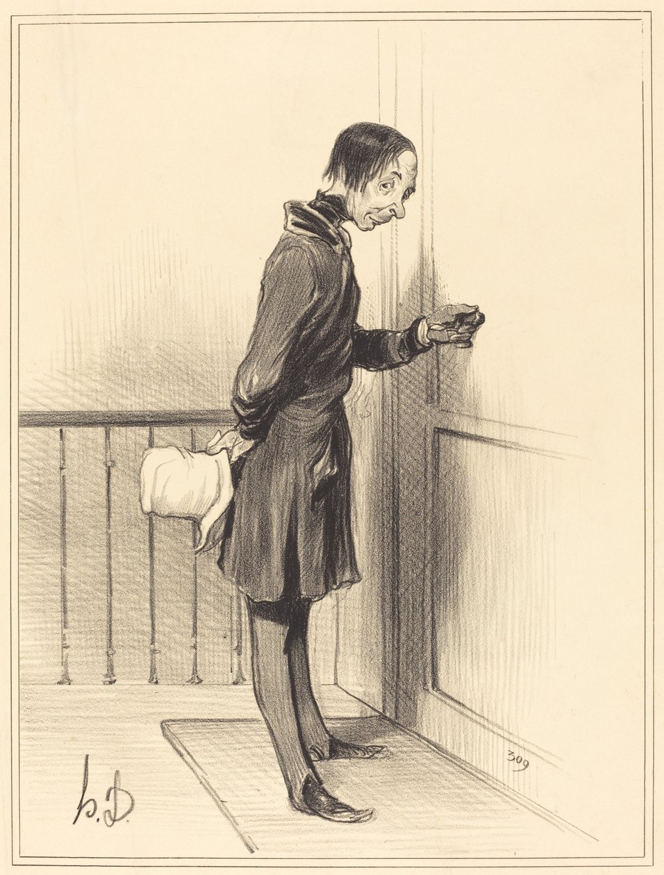Tiggaren hemma av Honoré Daumier