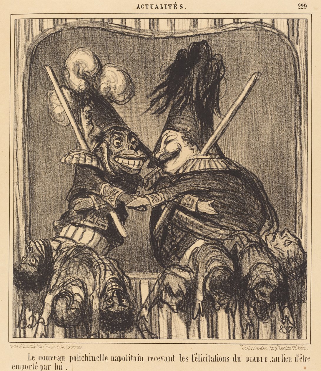 The New Napolitan Punch av Honoré Daumier