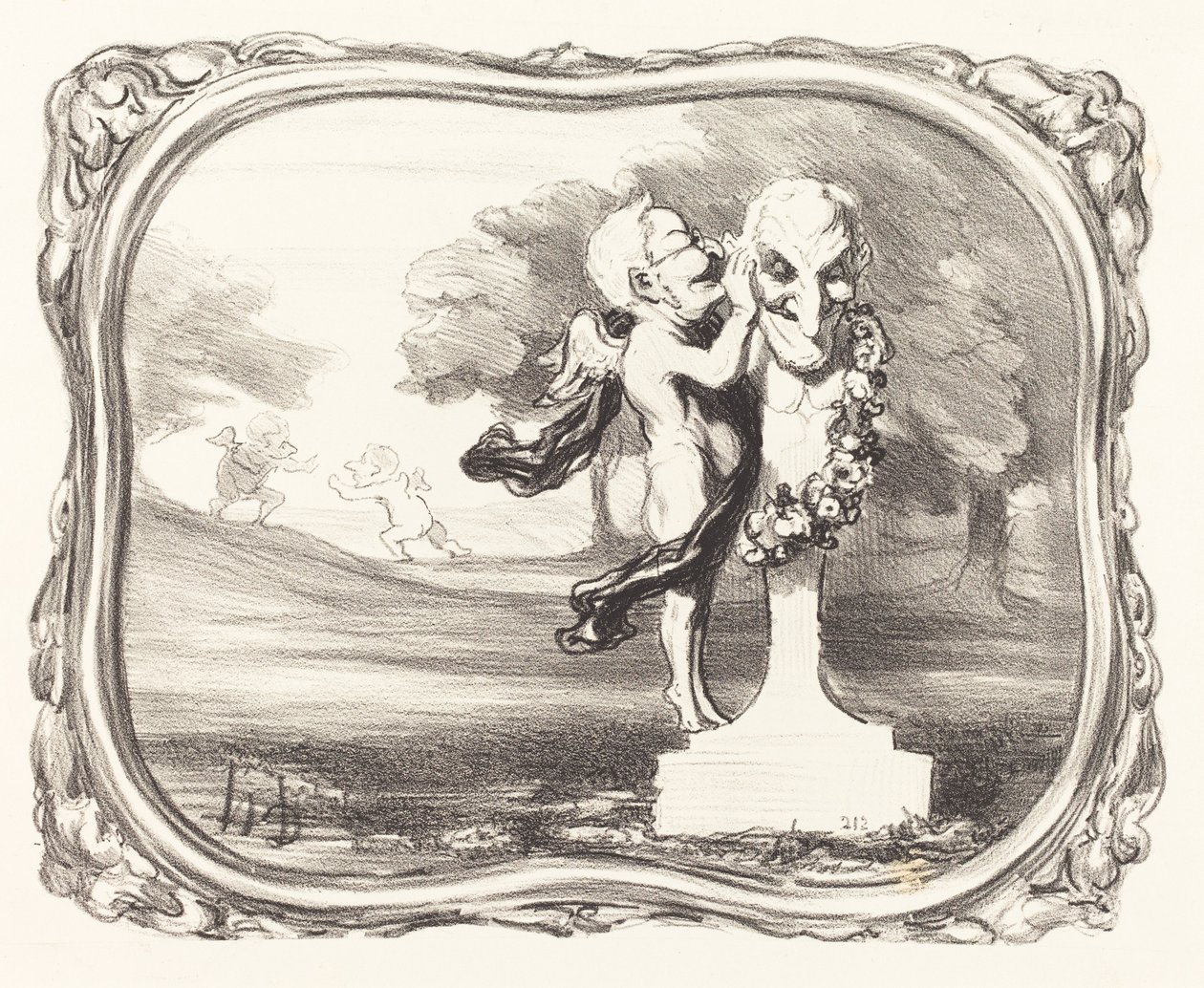 Hemligheten anförtrodd åt Faun Gud av Honoré Daumier