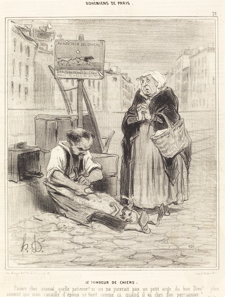 Hundklipparen av Honoré Daumier