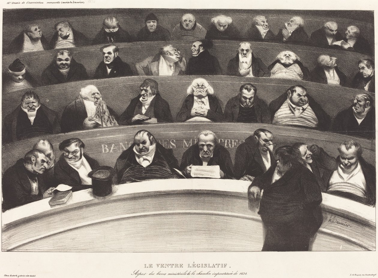 Den lagstiftande magen av Honoré Daumier