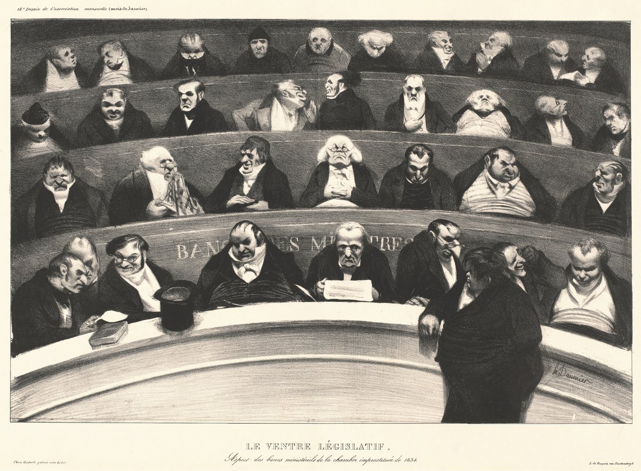 Den lagstiftande magen av Honoré Daumier