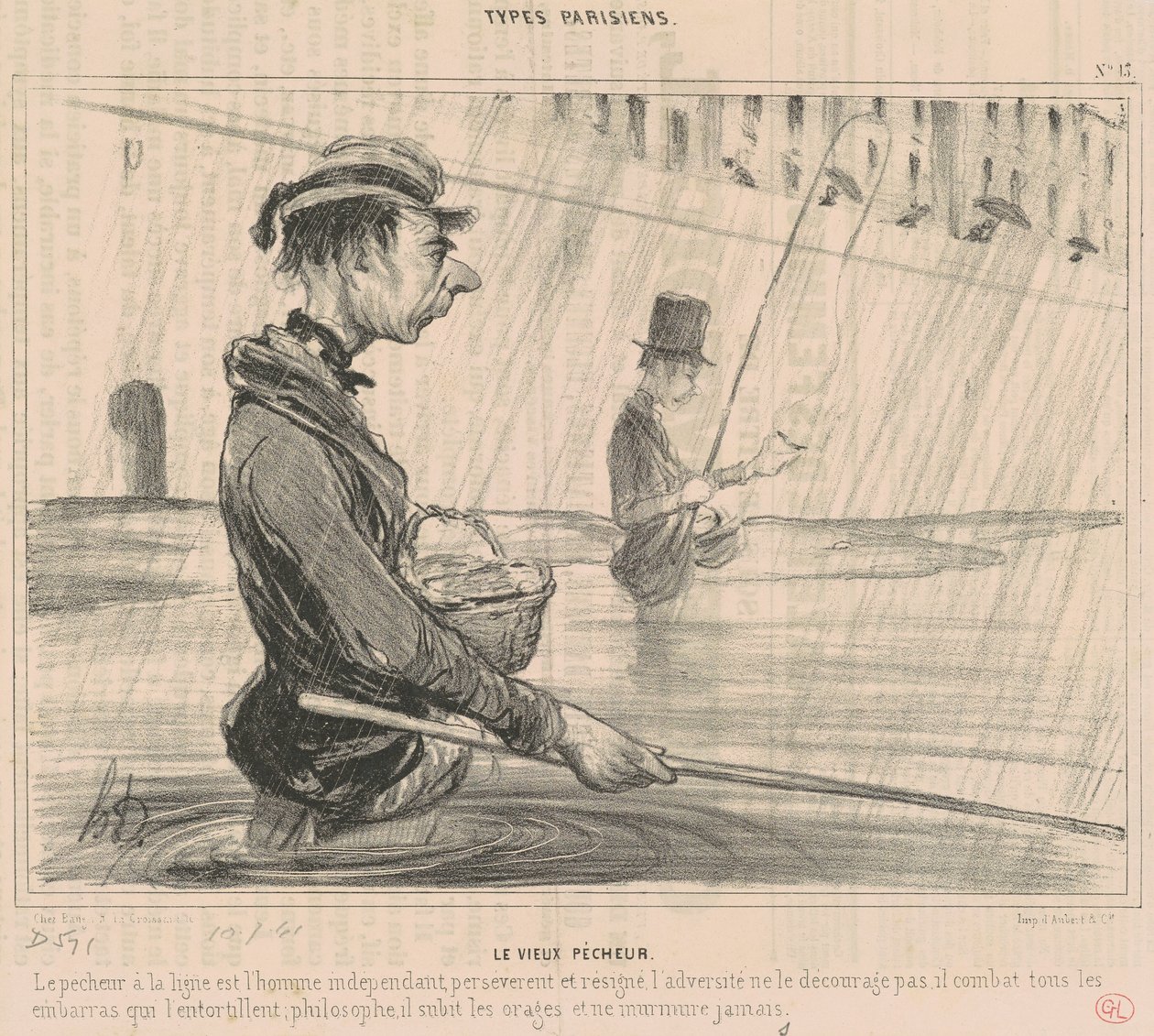 Den gamle syndaren av Honoré Daumier