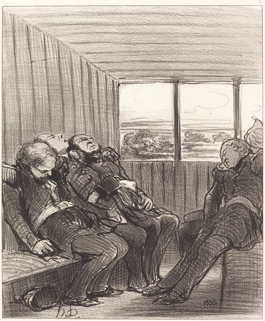 Resan med tåg... av Honoré Daumier