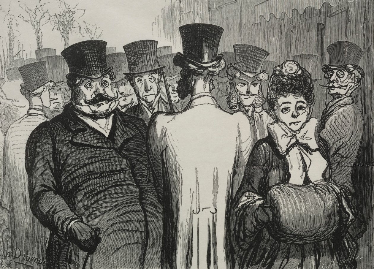 Italienarnas boulevard. av Honoré Daumier