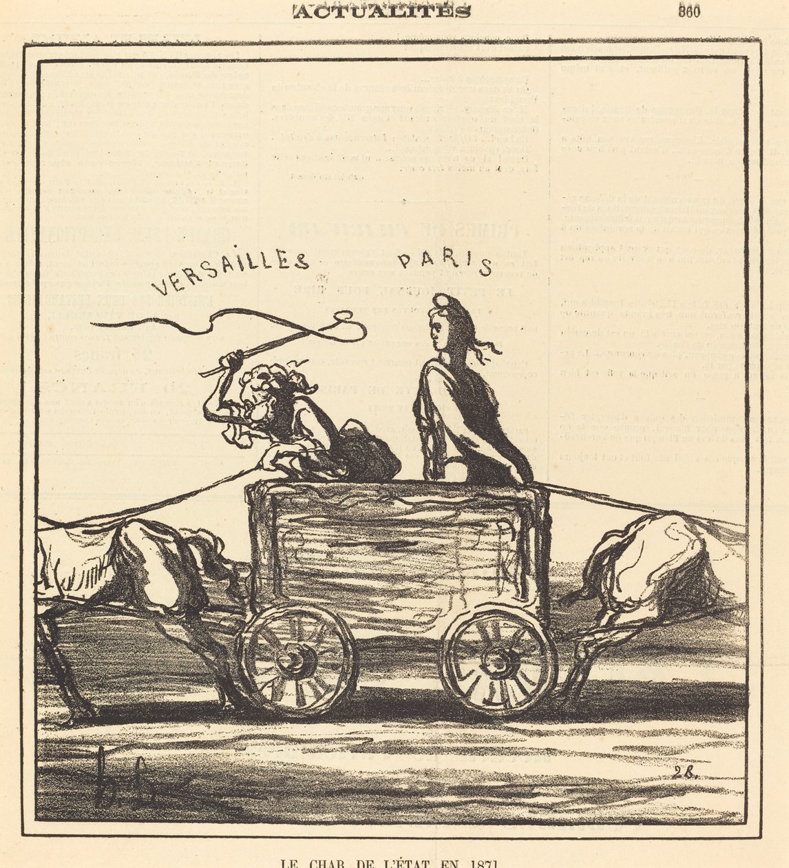 Statens stridsvagn 1871 av Honoré Daumier