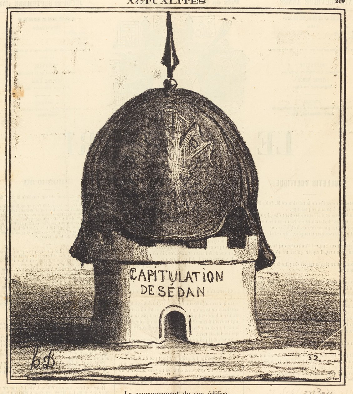 Kronan på hans byggnad av Honoré Daumier