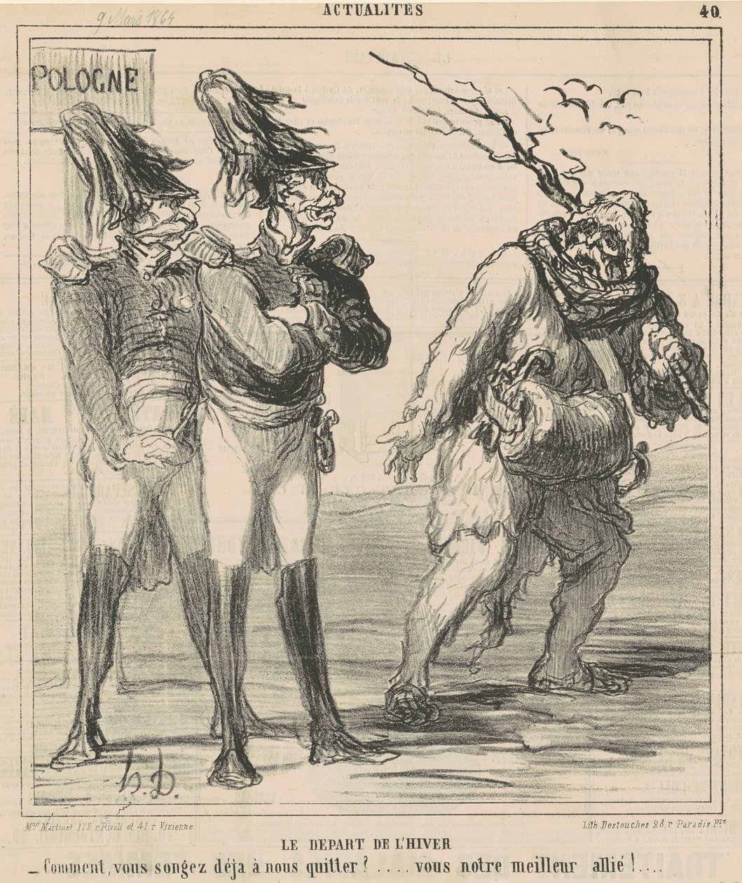 Början på vintern av Honoré Daumier
