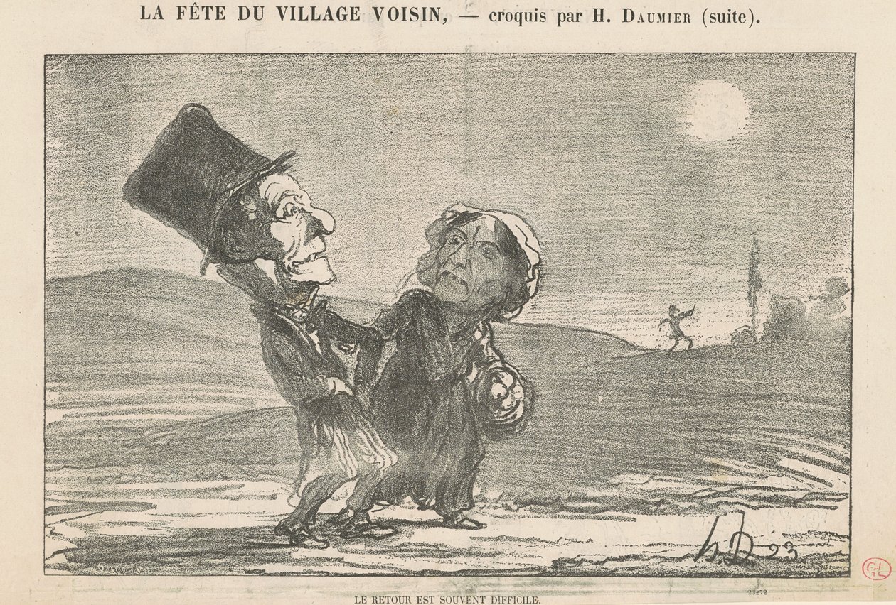 Återkomsten är ofta svår av Honoré Daumier