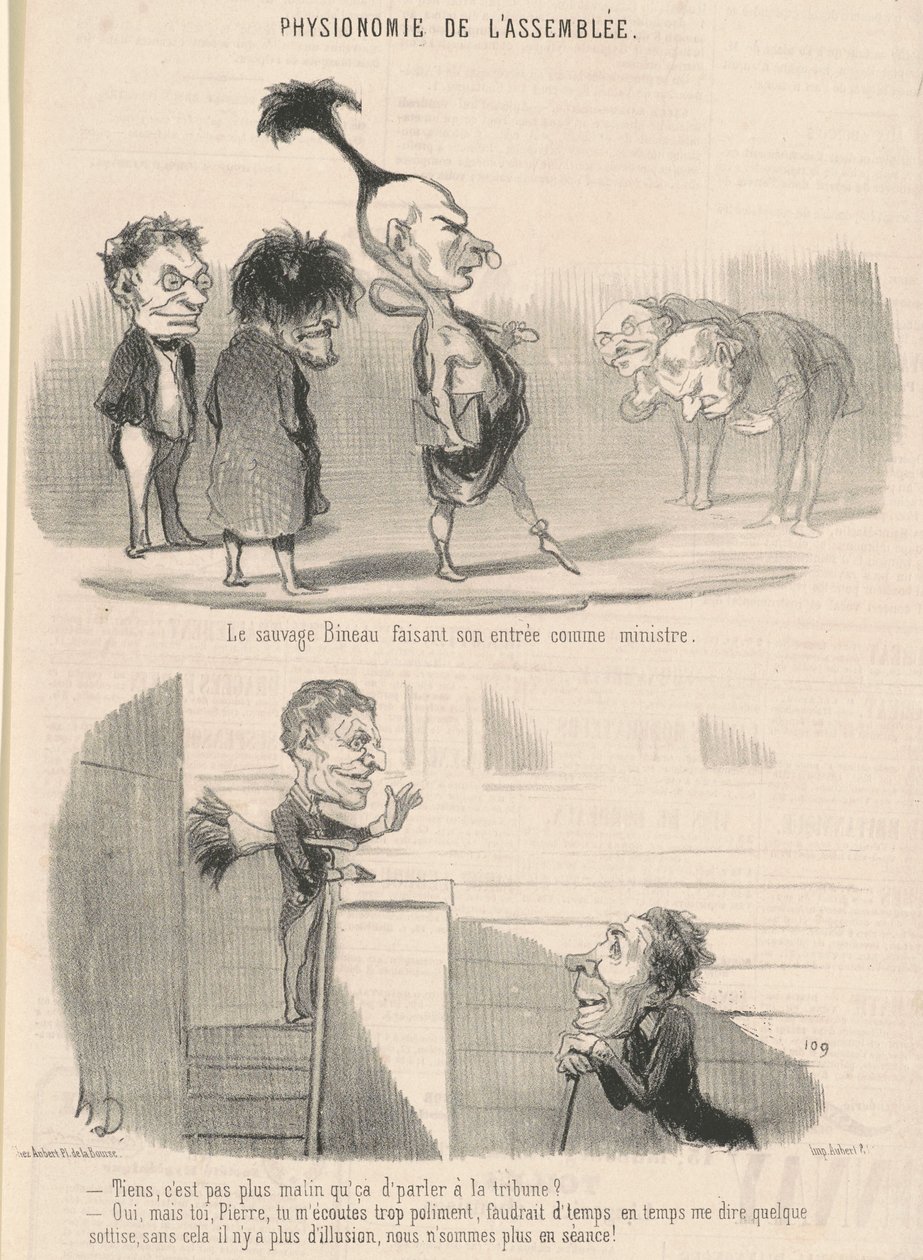 Den vilde bineau gör entré av Honoré Daumier