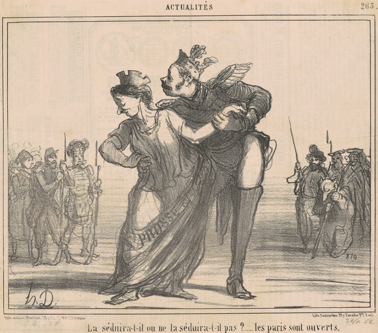 Kommer han att förföra honom? Spelen är öppna av Honoré Daumier