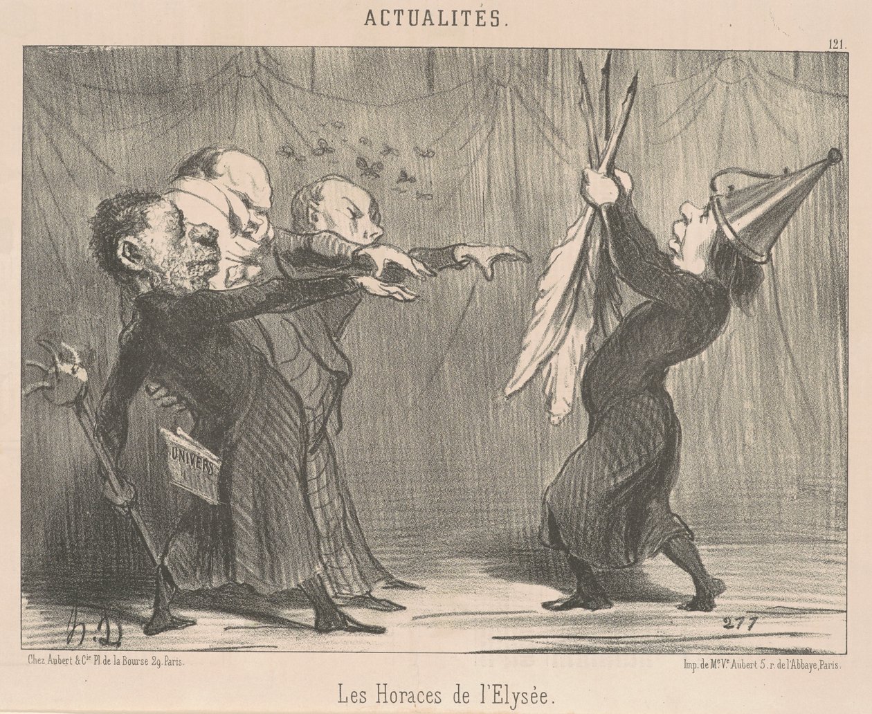 Kejsaren avlastar... av Honoré Daumier