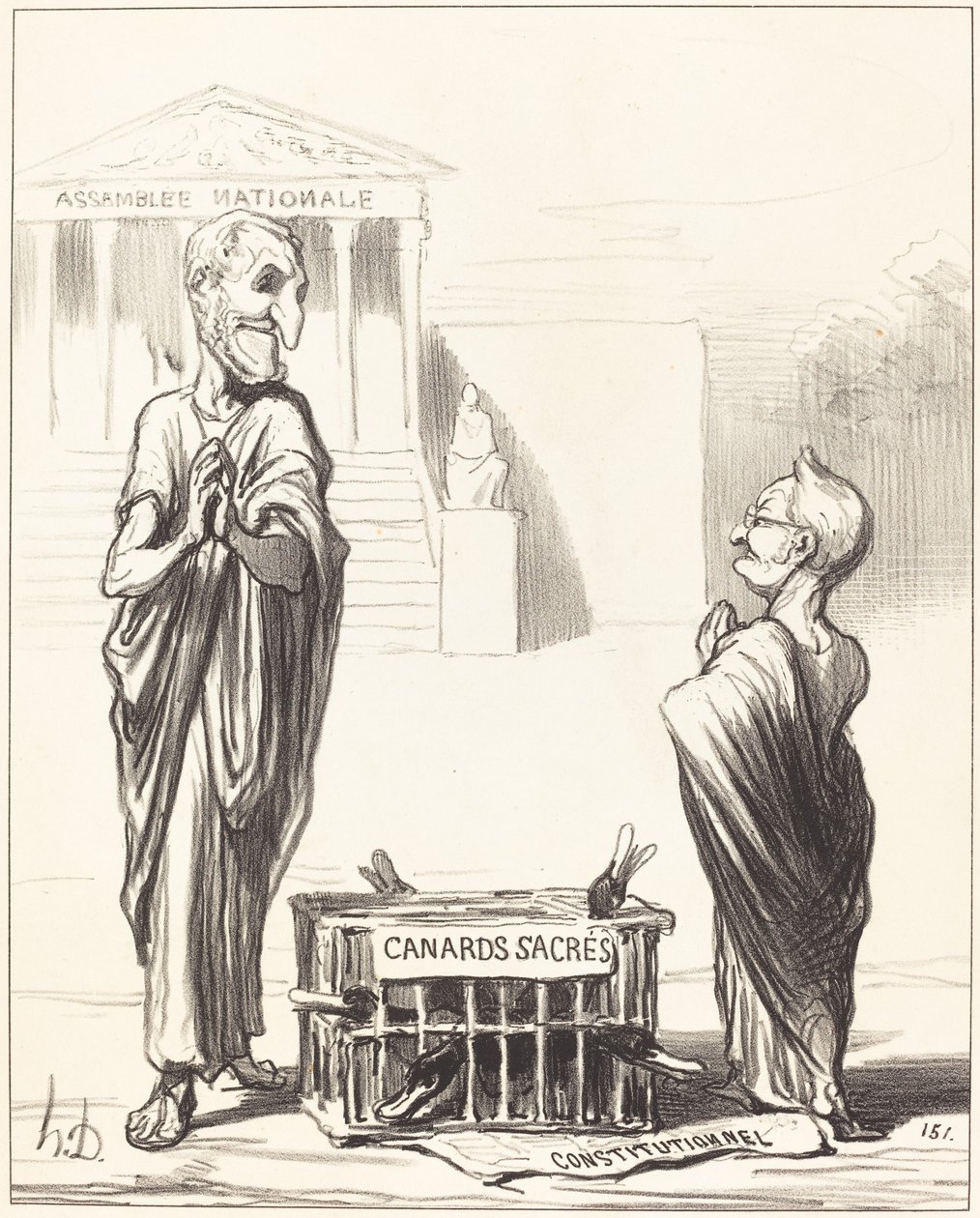 Augurs of the Empire... av Honoré Daumier