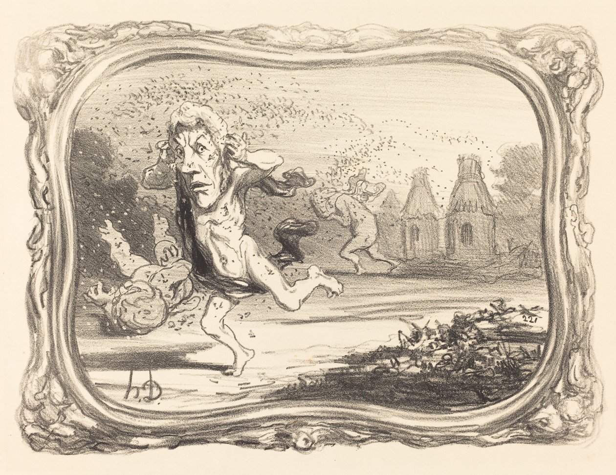 Nyfiken straffad av Honoré Daumier