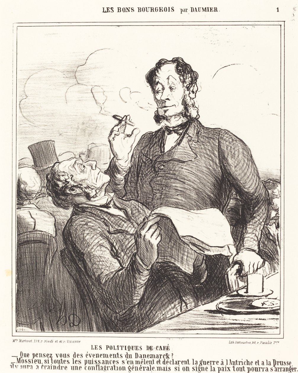 Kaffepolicyer av Honoré Daumier