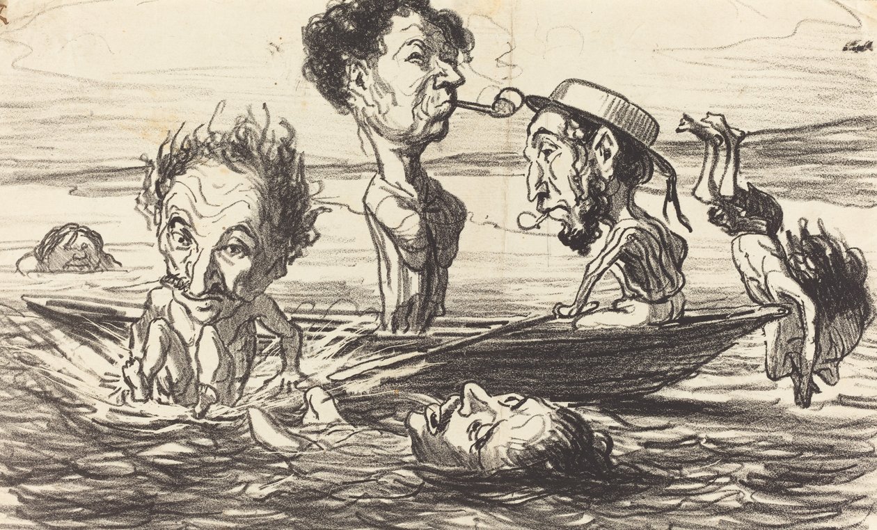 Seines Tritons av Honoré Daumier
