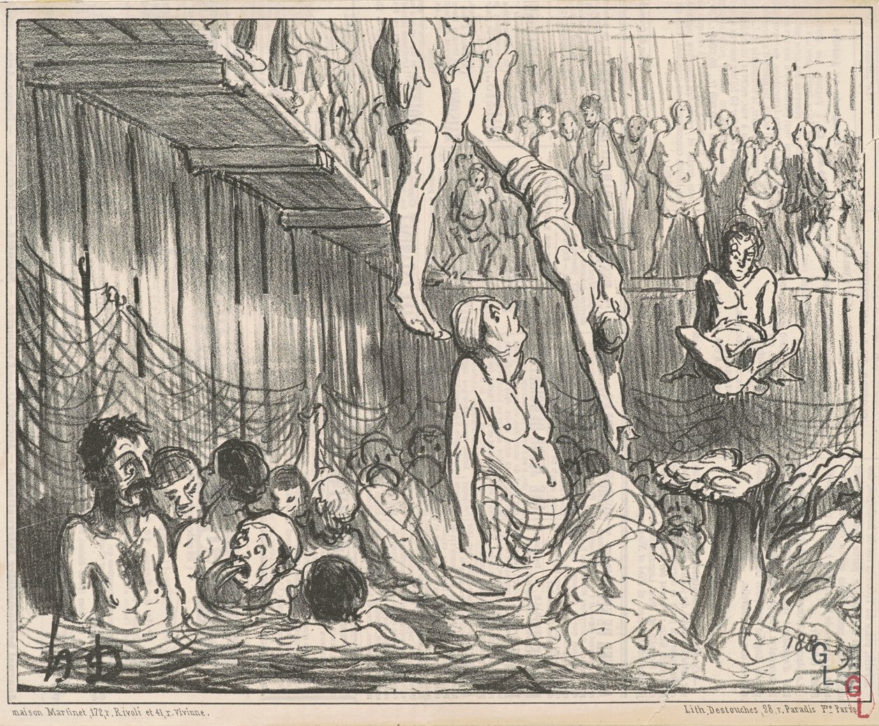 De fyra öre baden av Honoré Daumier