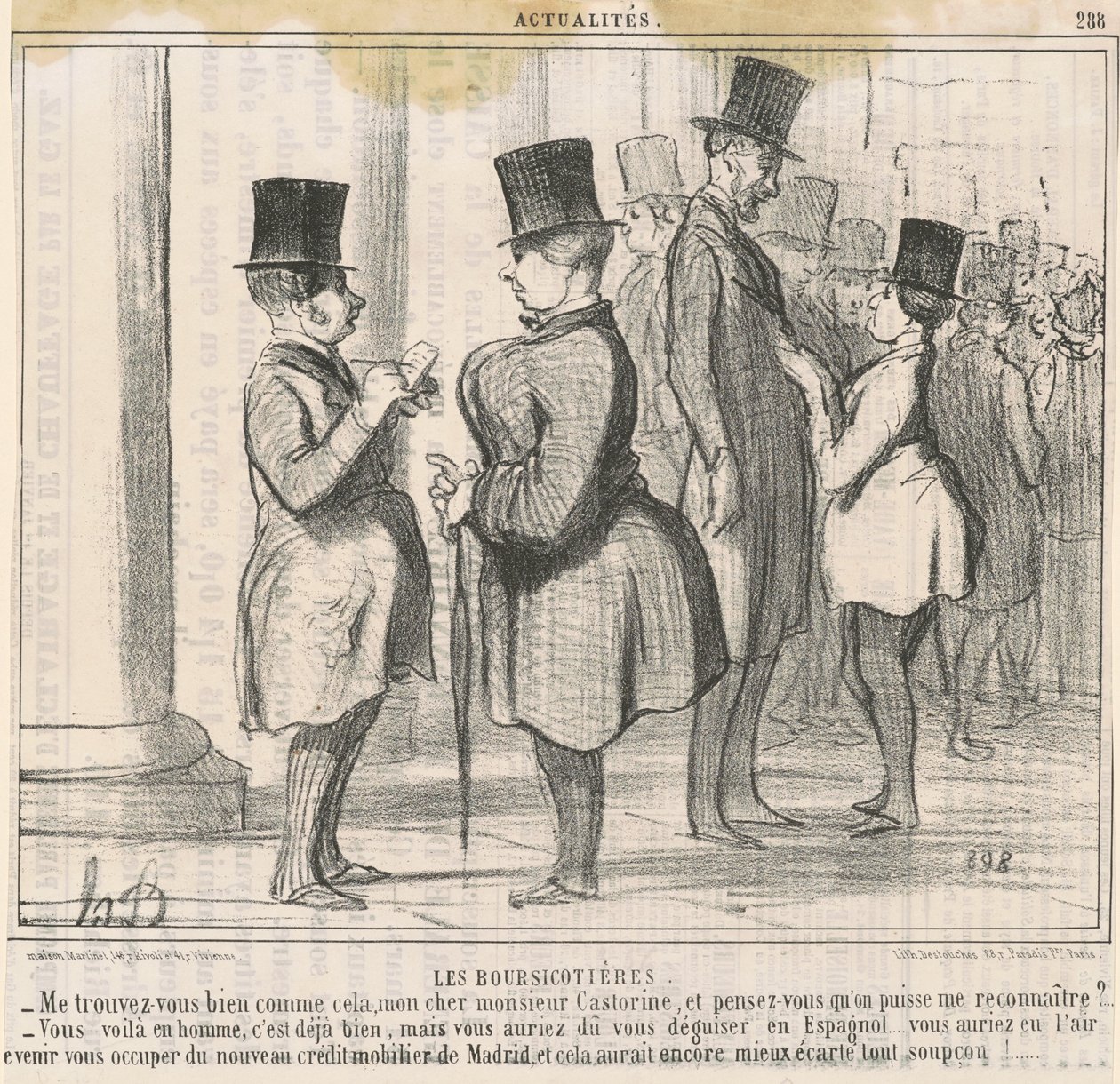 Aktiemäklarna. Hittar du mig bra... av Honoré Daumier