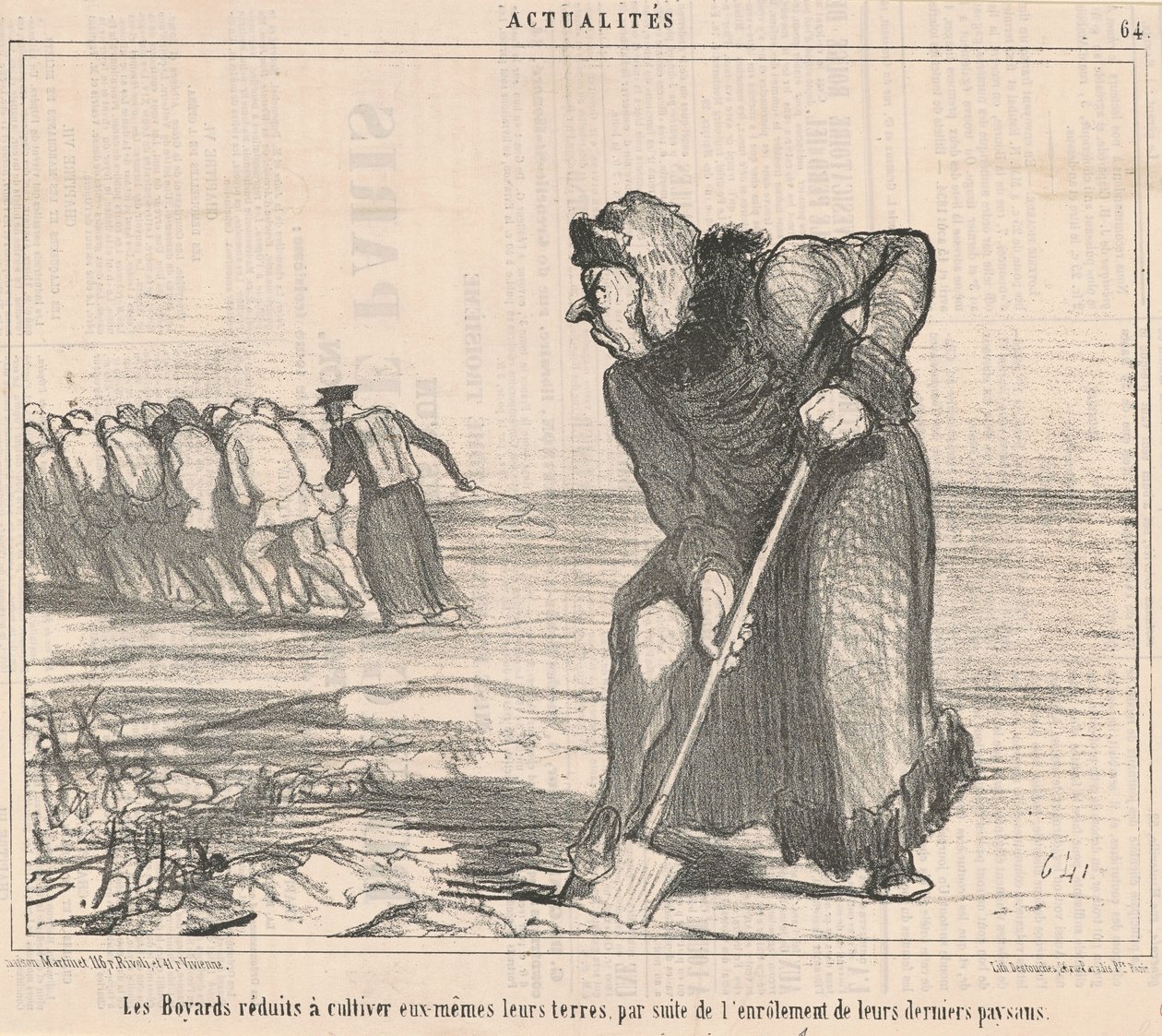 Boyarerna reducerade till att odla... av Honoré Daumier