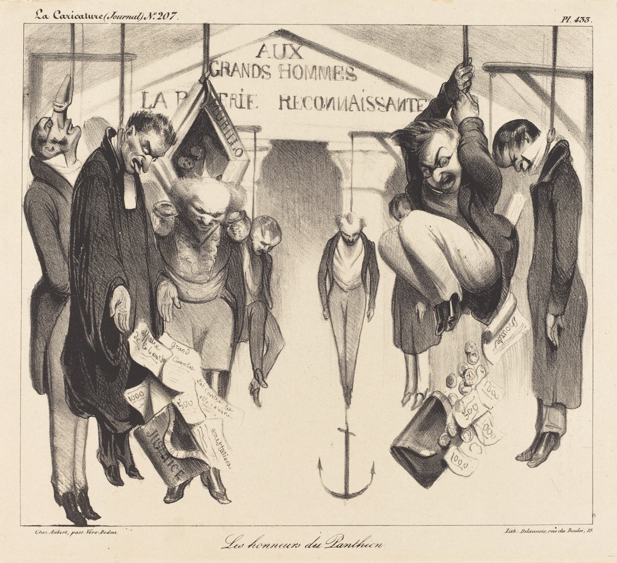 Pantheons utmärkelser av Honoré Daumier