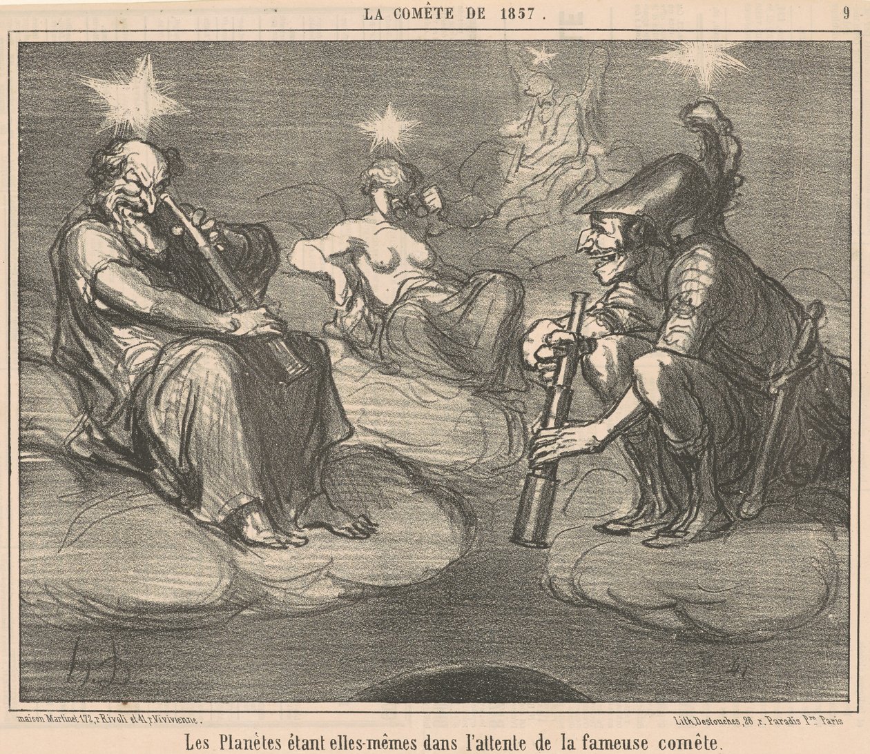 Planeterna är sig själva i... av Honoré Daumier