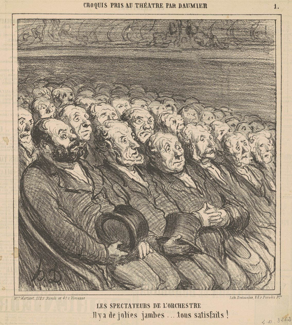 Orkester åskådare av Honoré Daumier