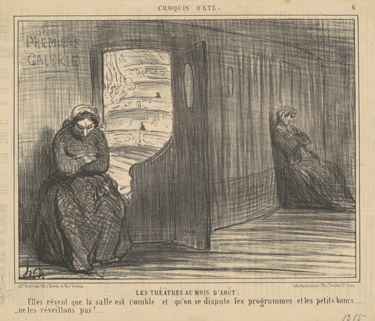 Teatrar i augusti av Honoré Daumier