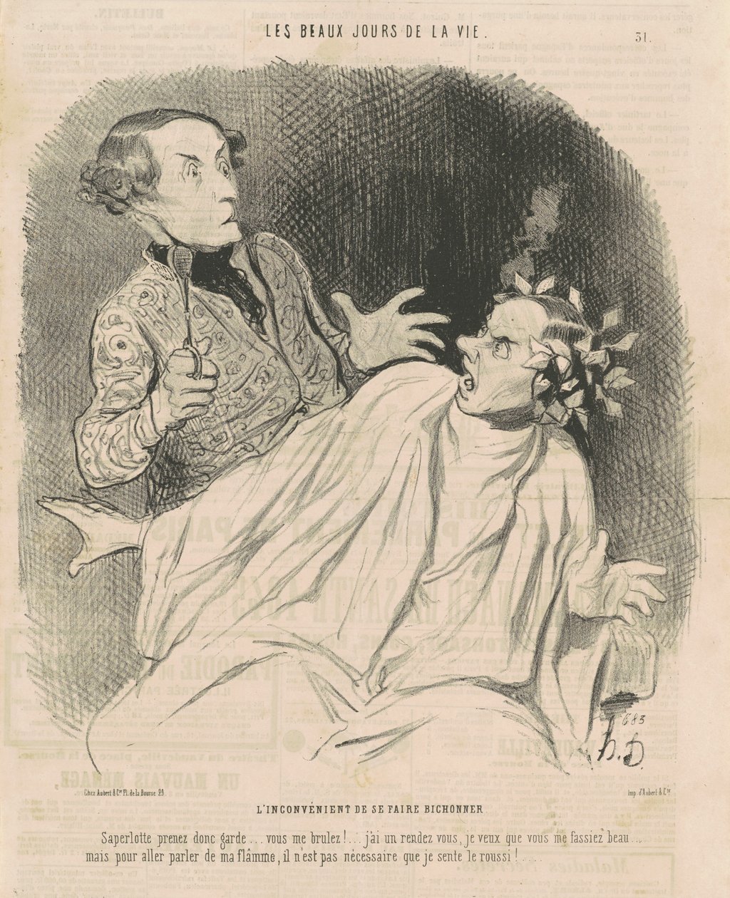 Nackdelen med att bli bortskämd... av Honoré Daumier