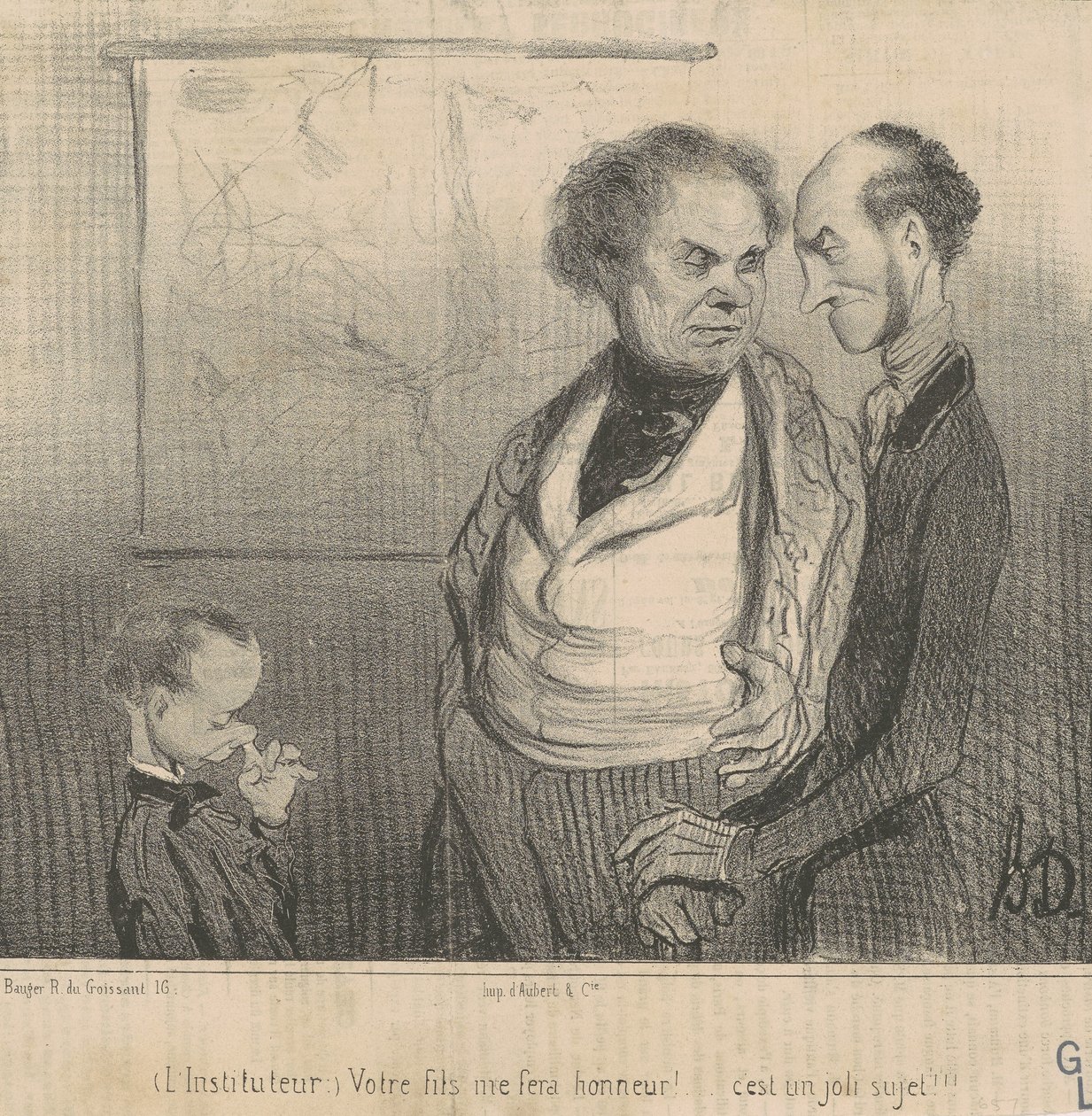Läraren: din son kommer att göra mig ära!... av Honoré Daumier