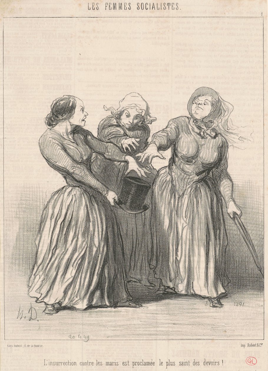 Upproret mot män... av Honoré Daumier