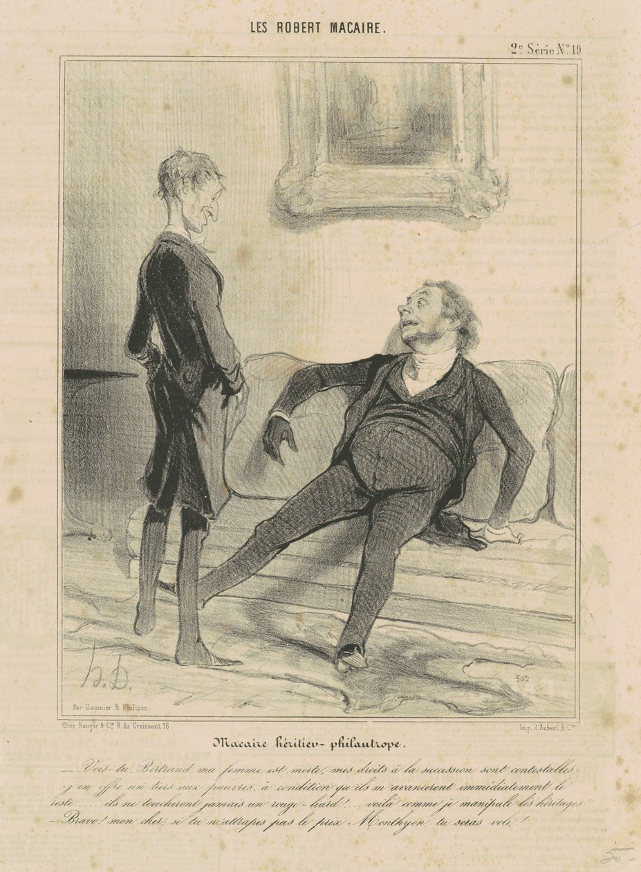 Macaire-arvinge-filantrop av Honoré Daumier