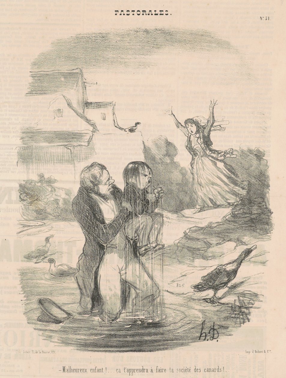Olyckligt barn! ... Det kommer att lära dig att göra ... av Honoré Daumier