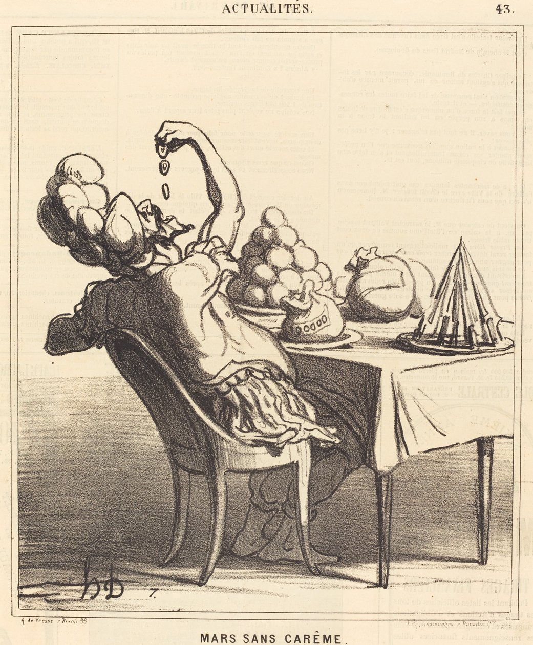 Mars utan fastan av Honoré Daumier
