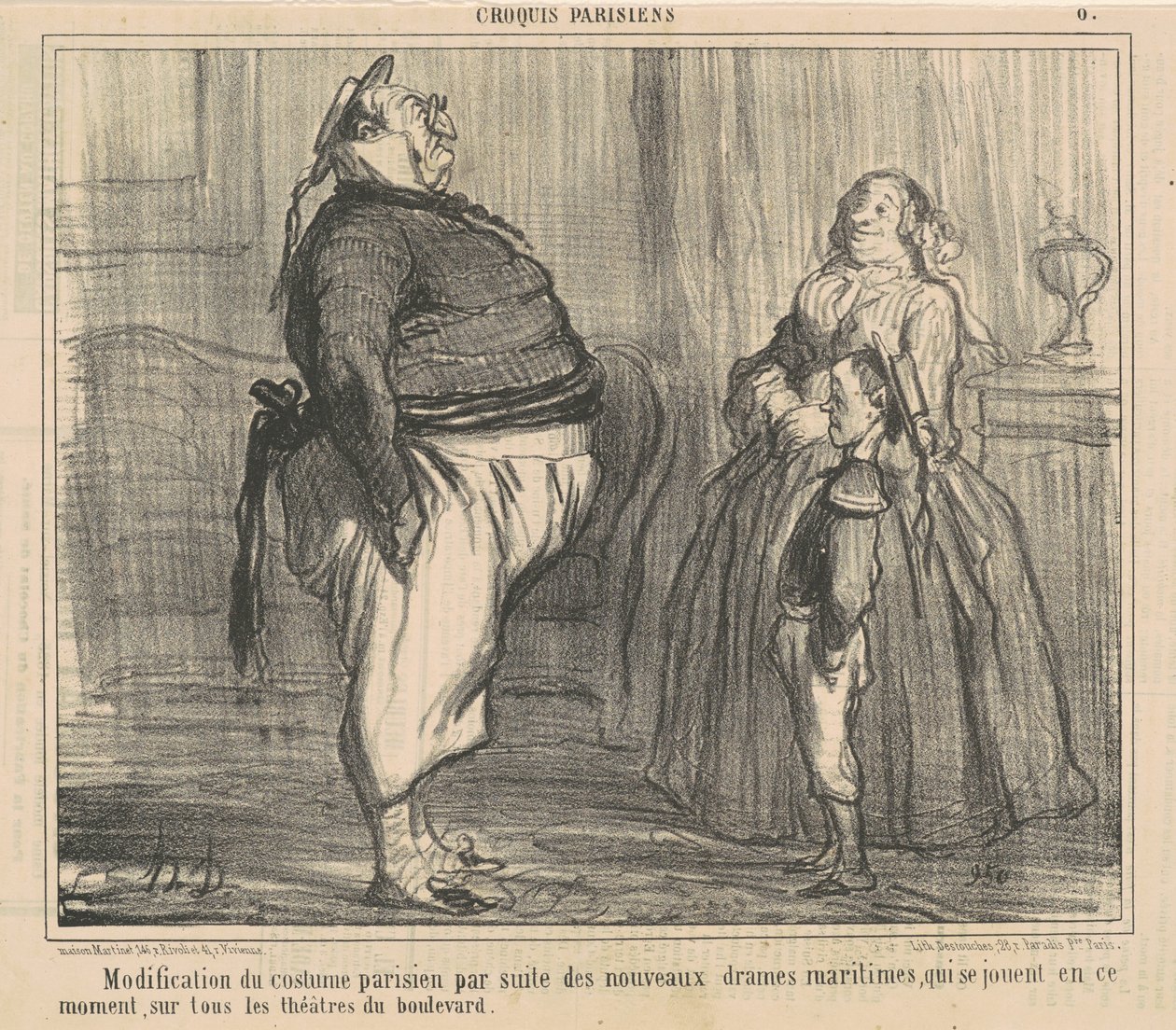Modifiering av den parisiska kostymen ... av Honoré Daumier