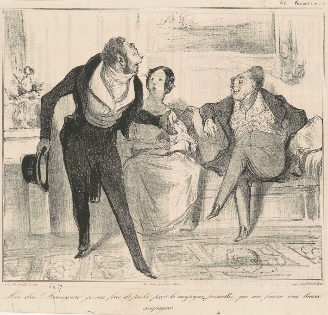 Min Gud! Sir, jag är... av Honoré Daumier