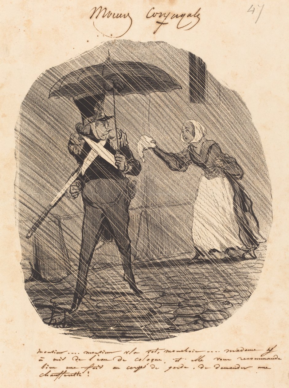 Sir... Sir, här är din näsduk av Honoré Daumier