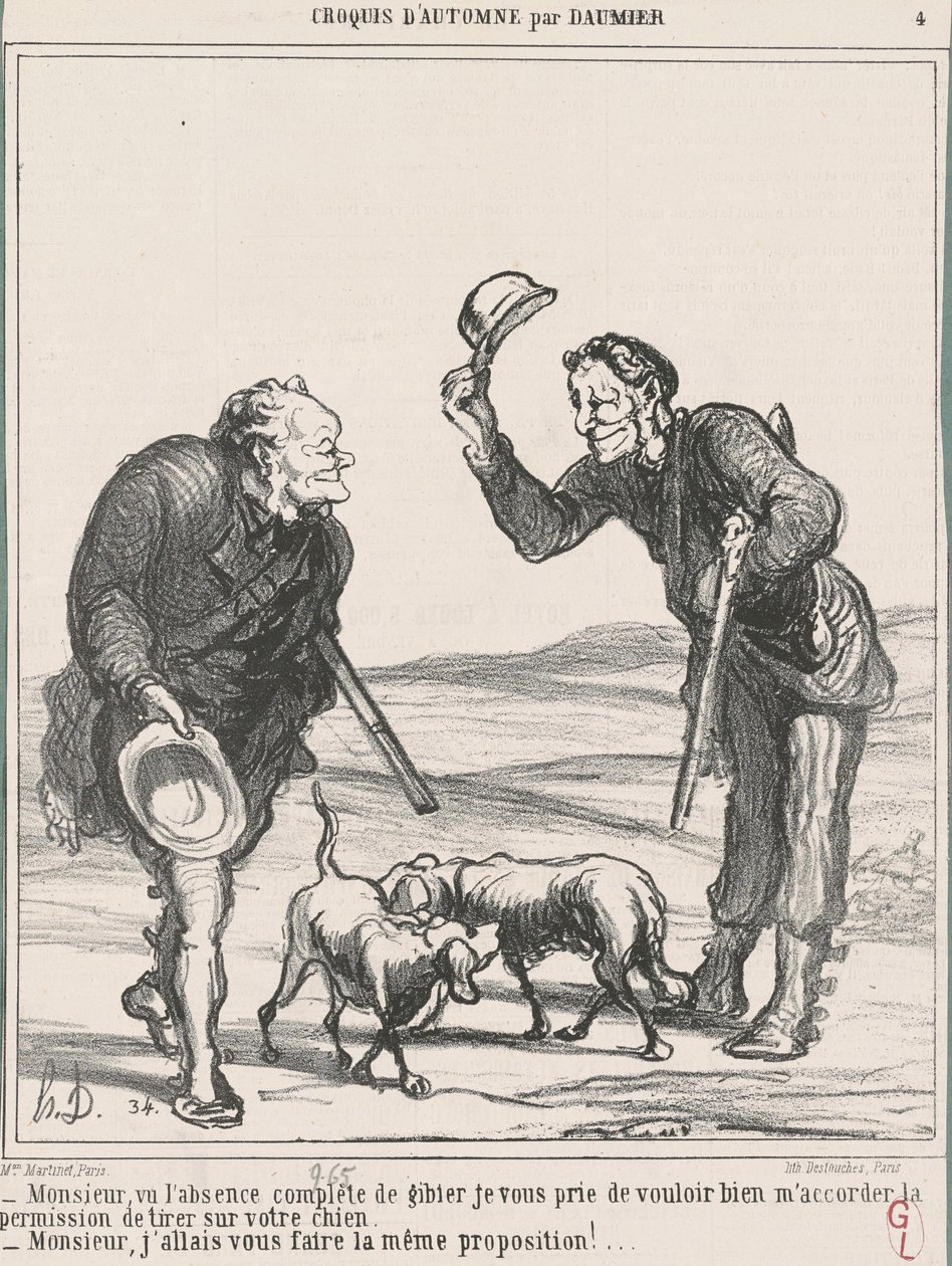 Sir, med tanke på den totala frånvaron... av Honoré Daumier