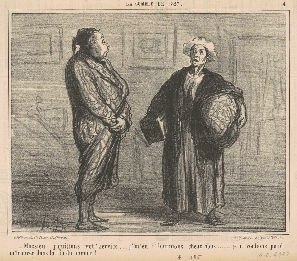 Mossieu, jag lämnar din tjänst... av Honoré Daumier