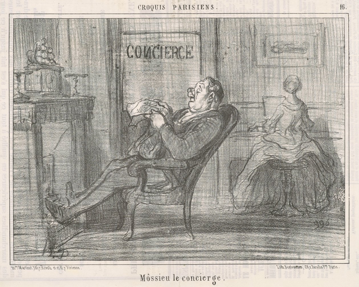 Mossie vaktmästaren av Honoré Daumier