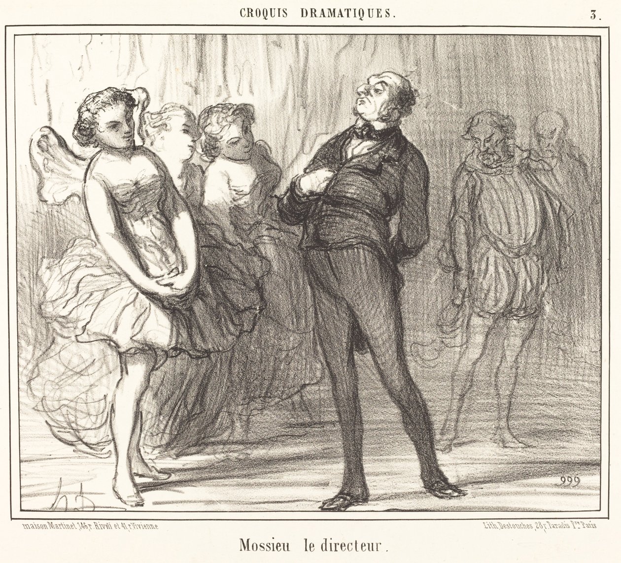 Regissören Mossie av Honoré Daumier