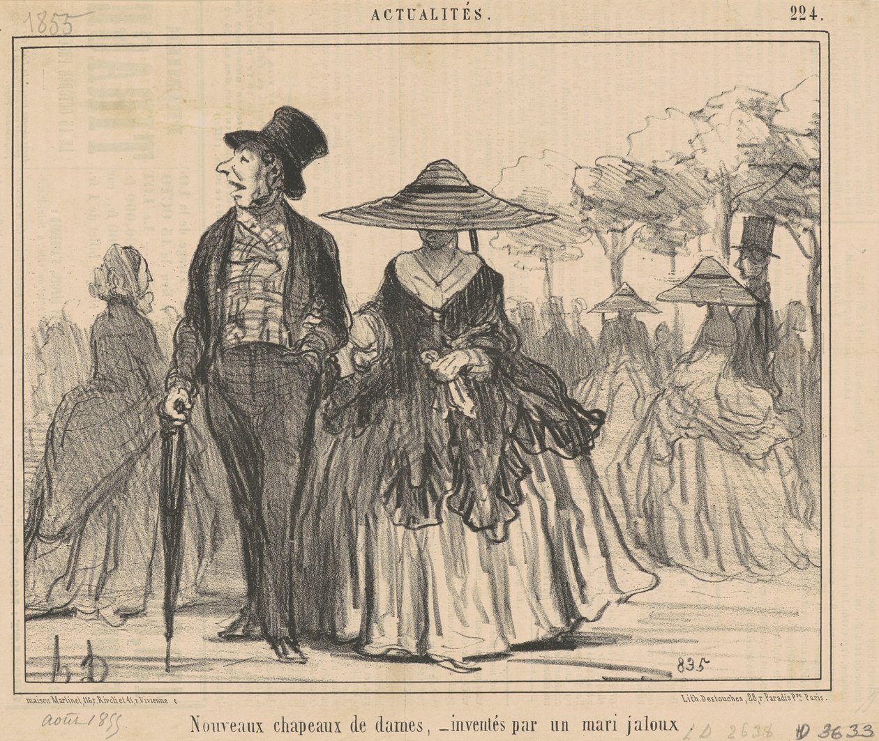 Nya dammössor... av Honoré Daumier