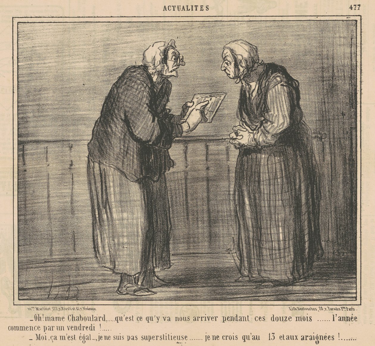 åh! Mamechaboulard ... vad kommer ... hända ... av Honoré Daumier